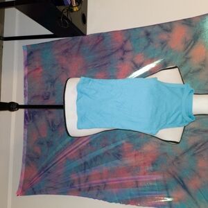 Teal tank top  stretchy material.  Size xs . Walmart brand basics